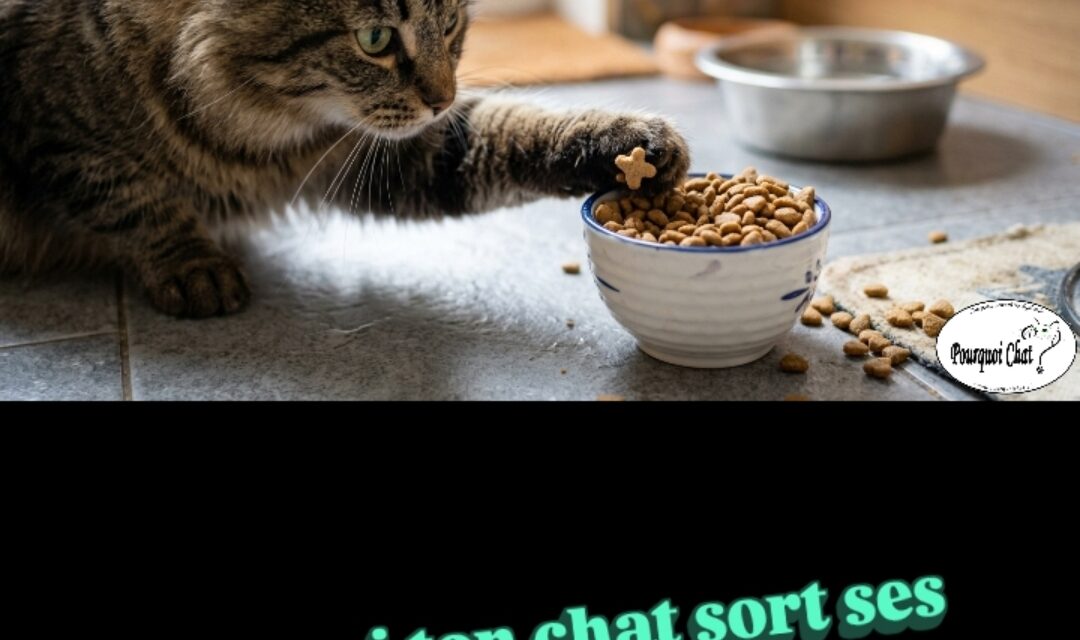Pourquoi ton chat sort ses croquettes du bol ?